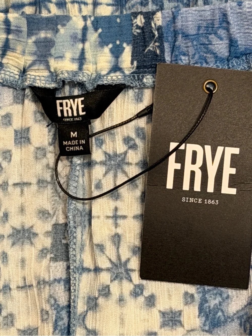Frye Blue Patchwork Floral Maxi Skirt